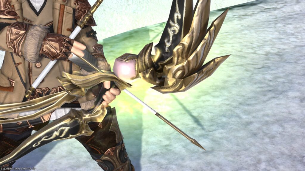 FF14　ミラプリ　光る武器　極女神ソフィア討滅戦　吟遊詩人　弓　ボウ・オブ・ゴッデス　見た目　発光エフェクト