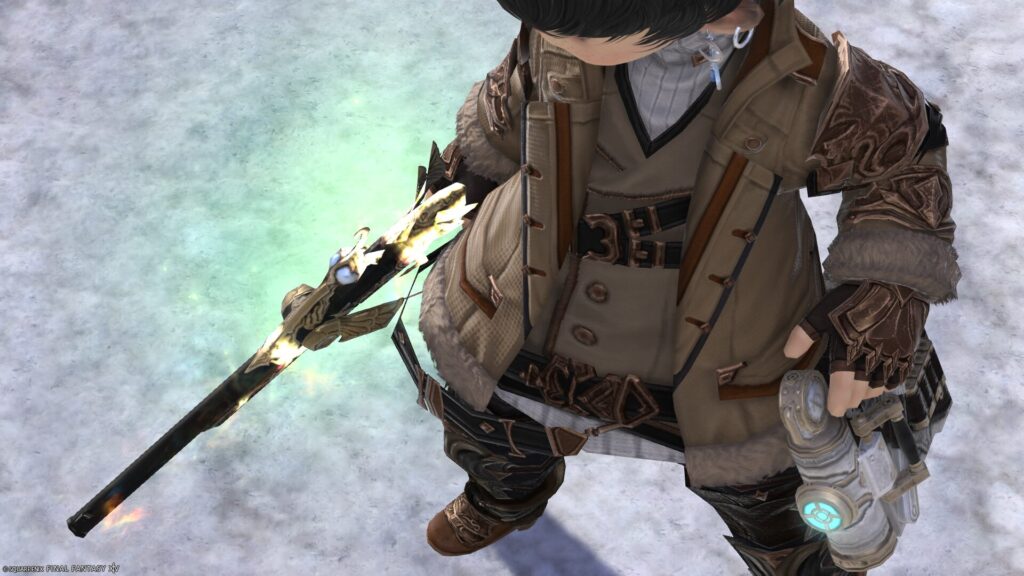 FF14　ミラプリ　光る武器　極女神ソフィア討滅戦　機工士　銃　ファイア・オブ・ゴッデス　見た目　発光エフェクト