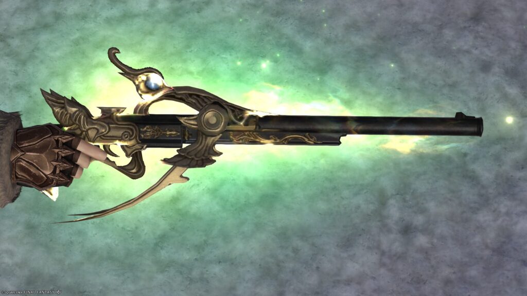 FF14　ミラプリ　光る武器　極女神ソフィア討滅戦　機工士　銃　ファイア・オブ・ゴッデス　見た目　発光エフェクト