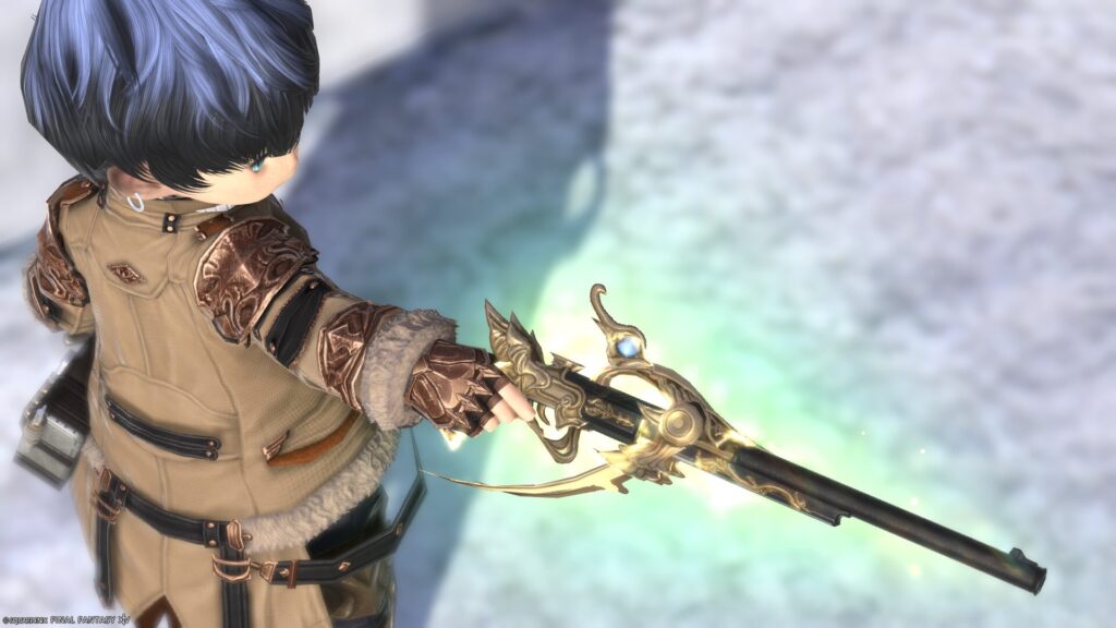FF14　ミラプリ　光る武器　極女神ソフィア討滅戦　機工士　銃　ファイア・オブ・ゴッデス　見た目　発光エフェクト
