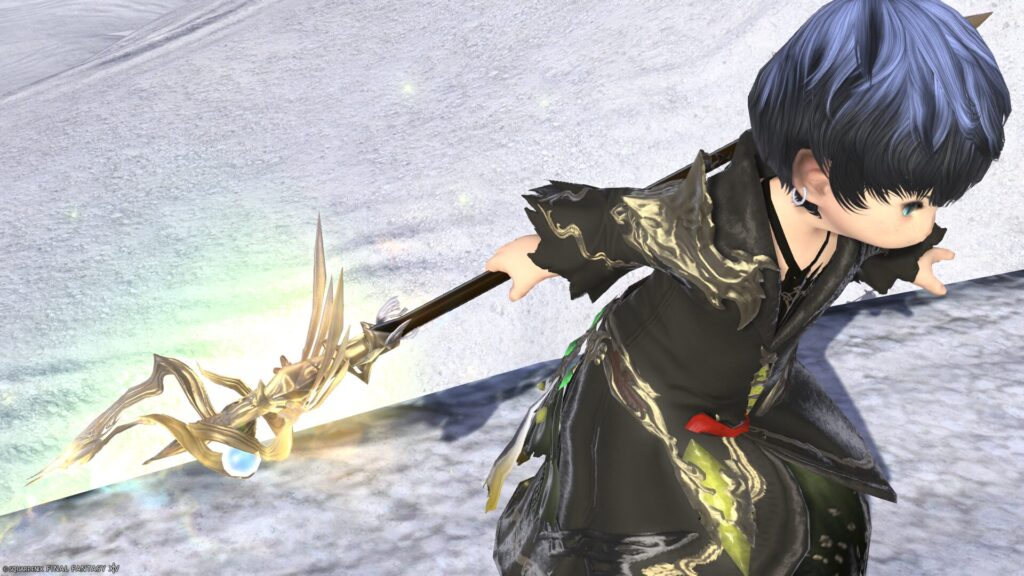 FF14 ミラプリ 光る武器 極女神ソフィア討滅戦 黒魔導士 杖 ポール・オブ・ゴッデス 見た目 発光エフェクト