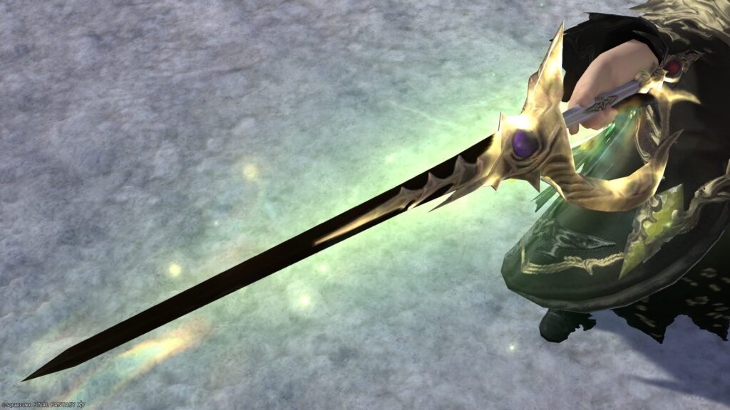 FF14 ミラプリ 光る武器 極女神ソフィア討滅戦 赤魔導士 細剣 レイピア・オブ・ゴッデス 見た目 発光エフェクト