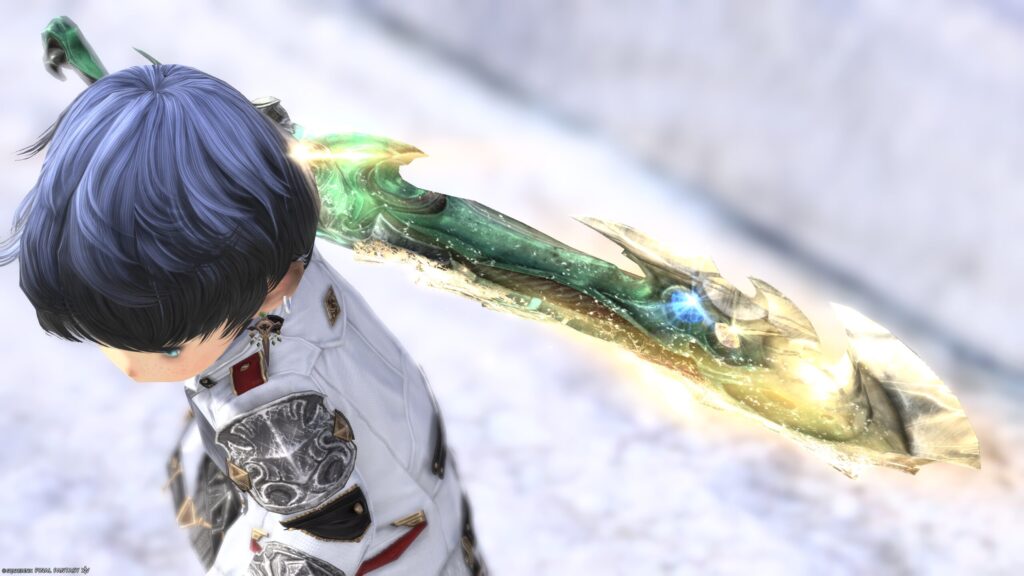 FF14 ミラプリ 光る武器 極エメラルドウェポン破壊作戦 ガンブレイカー 銃剣 スマラグディン・ソーバック 見た目 発光エフェクト