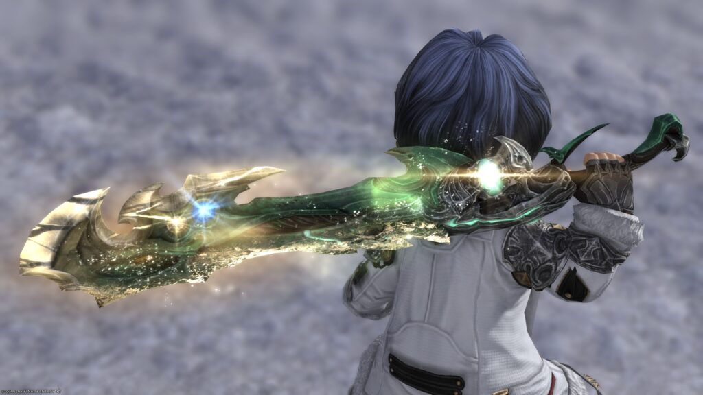 FF14 ミラプリ 光る武器 極エメラルドウェポン破壊作戦 ガンブレイカー 銃剣 スマラグディン・ソーバック 見た目 発光エフェクト