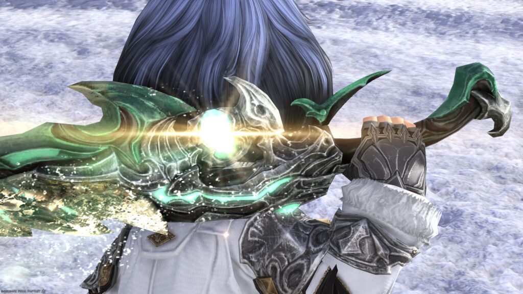 FF14 ミラプリ 光る武器 極エメラルドウェポン破壊作戦 ガンブレイカー 銃剣 スマラグディン・ソーバック 見た目 発光エフェクト
