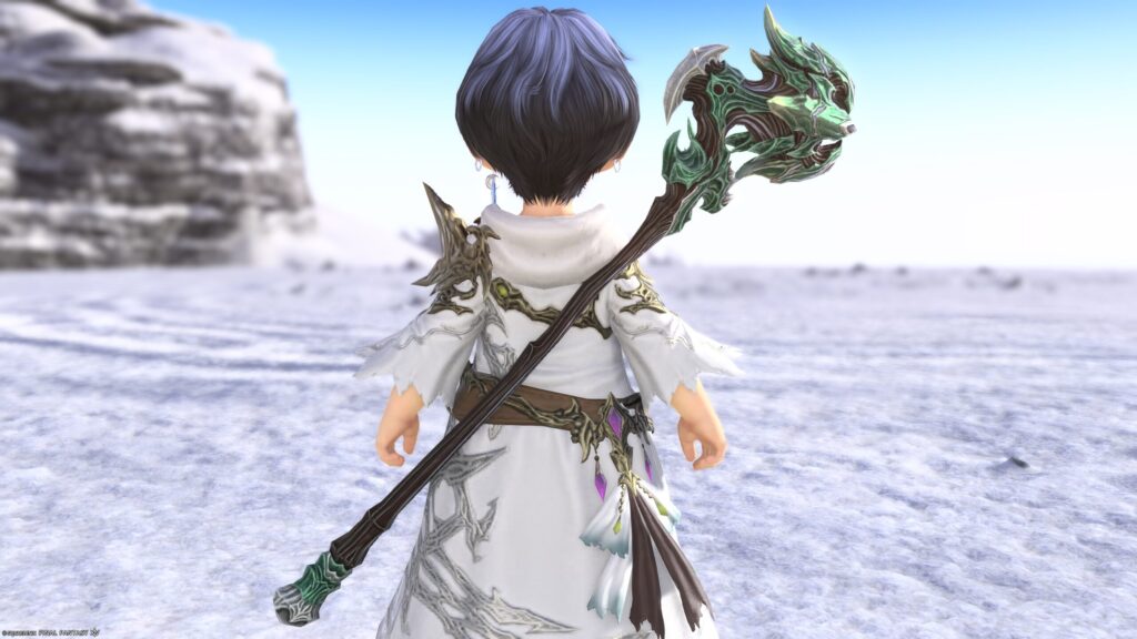 FF14 ミラプリ 光る武器 極エメラルドウェポン破壊作戦 白魔導士 杖 スマラグディン・ケーン 見た目