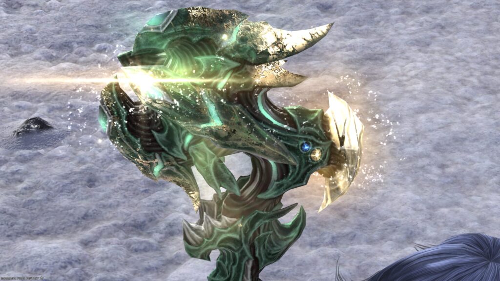 FF14 ミラプリ 光る武器 極エメラルドウェポン破壊作戦 白魔導士 杖 スマラグディン・ケーン 見た目 発光エフェクト