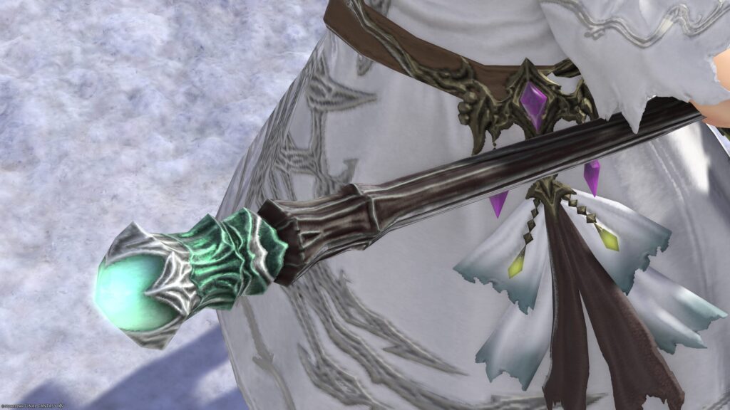 FF14 ミラプリ 光る武器 極エメラルドウェポン破壊作戦 白魔導士 杖 スマラグディン・ケーン 見た目 発光エフェクト