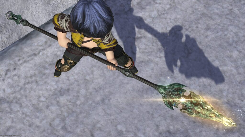 FF14　ミラプリ　光る武器　極エメラルドウェポン破壊作戦　竜騎士　槍　スマラグディン・パルチザン　見た目　発光エフェクト