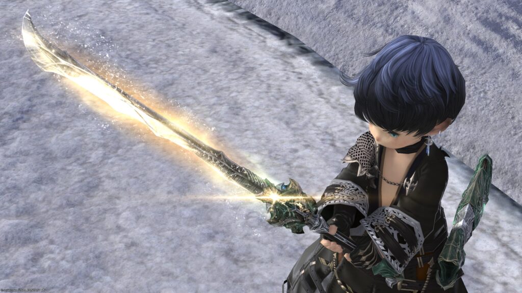 FF14 ミラプリ 光る武器 極エメラルドウェポン破壊作戦 侍 スマラグディン・ブレード 見た目 発光エフェクト