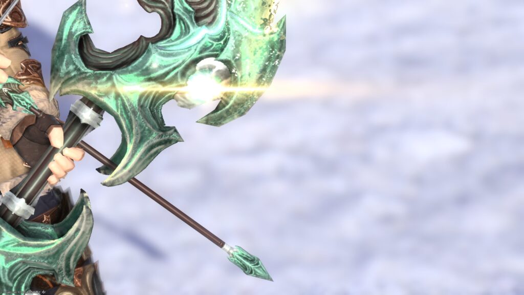 FF14　ミラプリ　光る武器　極エメラルドウェポン破壊作戦　吟遊詩人　弓　スマラグディン・ロングボウ　見た目　発光エフェクト