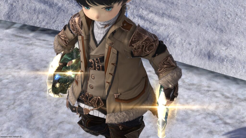 FF14　ミラプリ　光る武器　極エメラルドウェポン破壊作戦　踊り子　投擲武器　スマラグディン・チャクラム　見た目　発光エフェクト