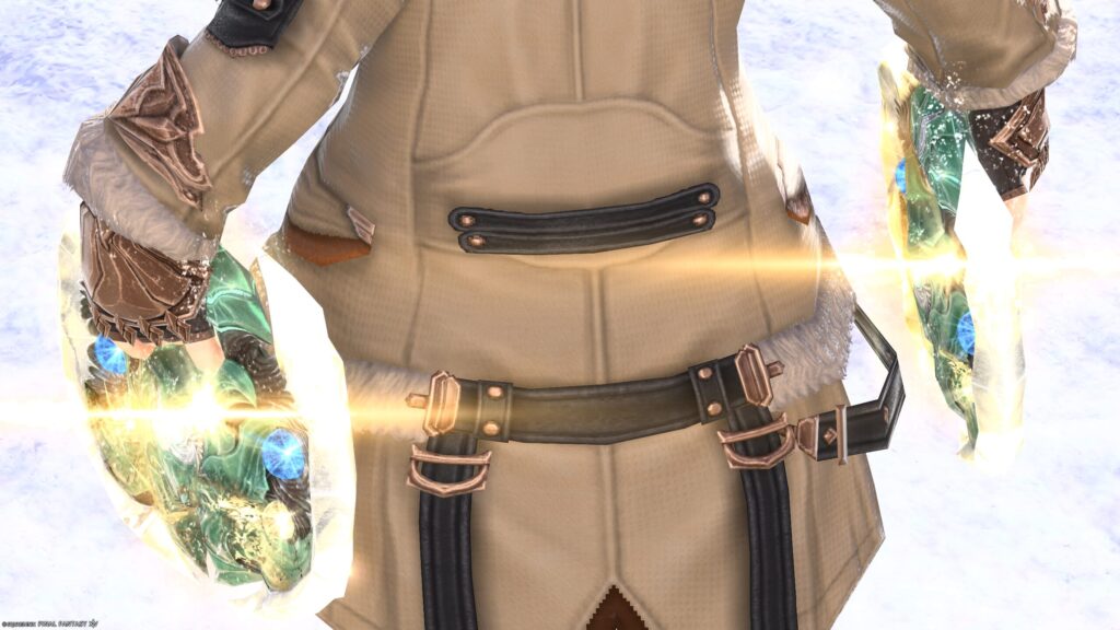 FF14　ミラプリ　光る武器　極エメラルドウェポン破壊作戦　踊り子　投擲武器　スマラグディン・チャクラム　見た目　発光エフェクト