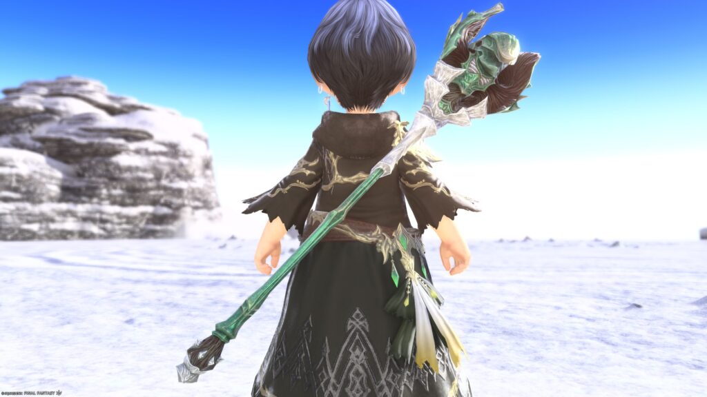 FF14 ミラプリ 光る武器 極エメラルドウェポン破壊作戦 黒魔導士 呪具 スマラグディン・ロッド 見た目