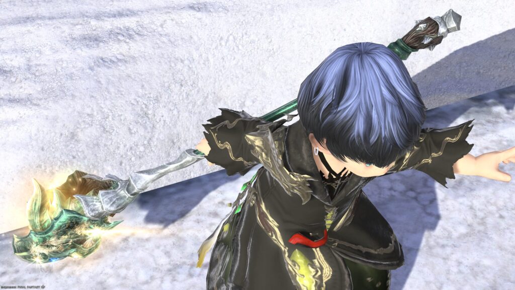 FF14 ミラプリ 光る武器 極エメラルドウェポン破壊作戦 黒魔導士 呪具 スマラグディン・ロッド 見た目 発光エフェクト