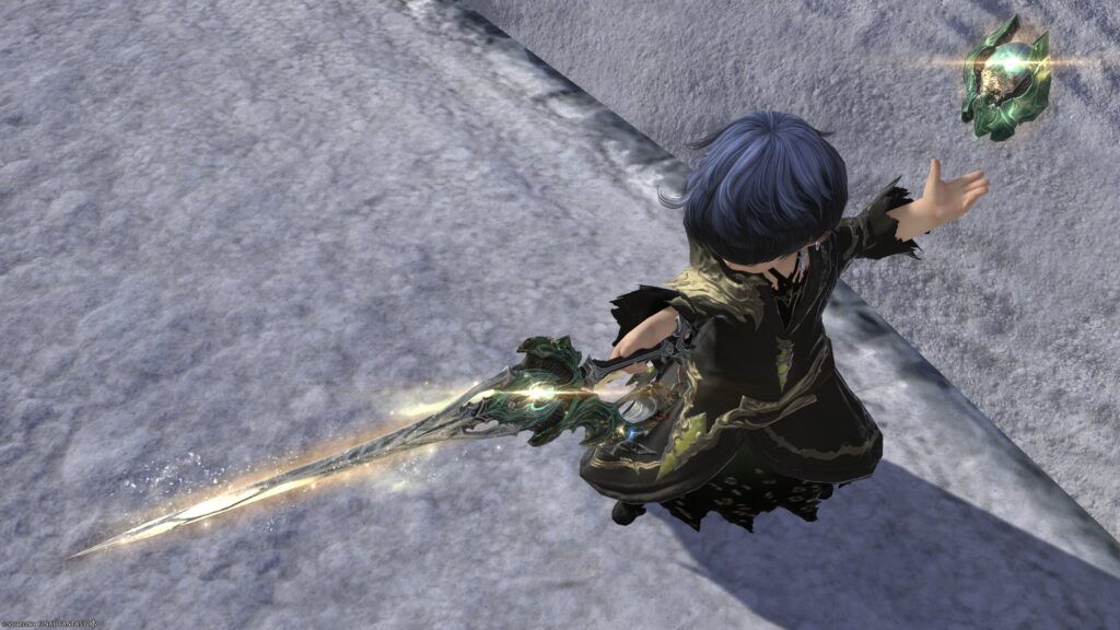 FF14　ミラプリ　光る武器　極エメラルドウェポン破壊作戦　赤魔導士　細剣　スマラグディン・レイピア　見た目　発光エフェクト