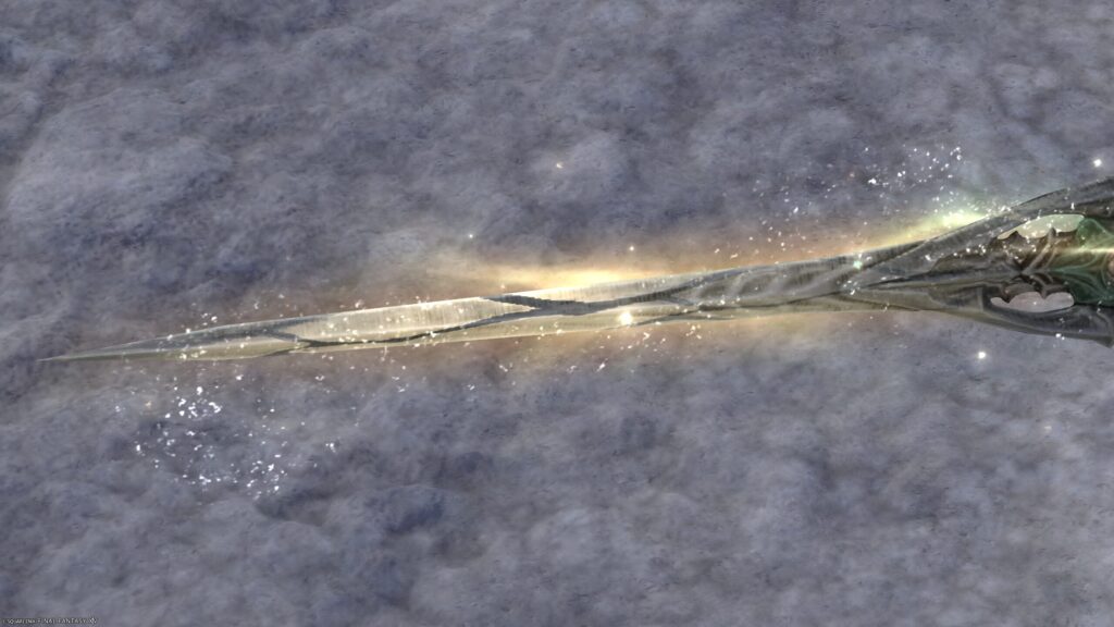 FF14　ミラプリ　光る武器　極エメラルドウェポン破壊作戦　赤魔導士　細剣　スマラグディン・レイピア　見た目　発光エフェクト