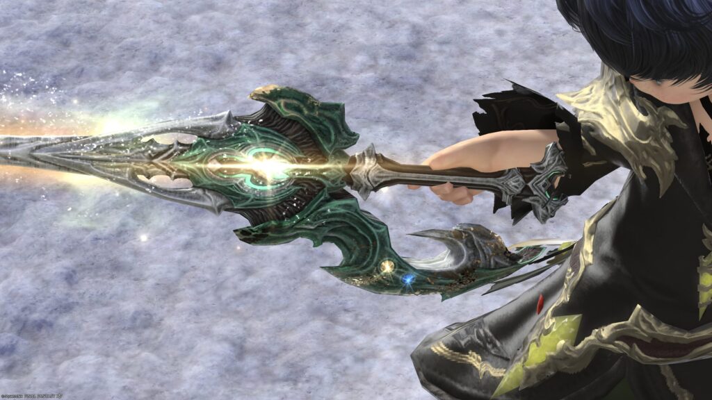 FF14　ミラプリ　光る武器　極エメラルドウェポン破壊作戦　赤魔導士　細剣　スマラグディン・レイピア　見た目　発光エフェクト