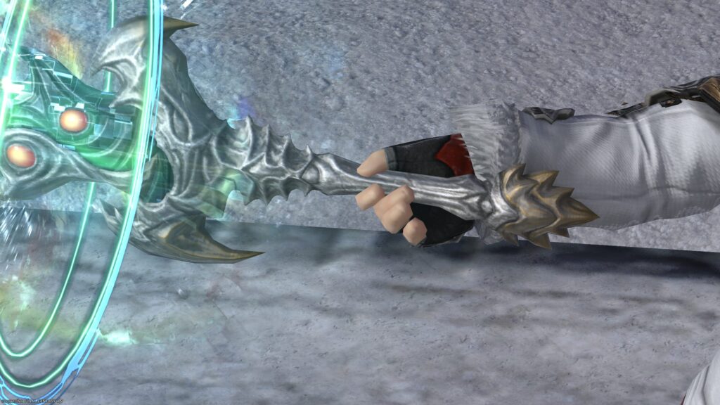 FF14　ミラプリ　光る武器　極ダイヤウェポン捕獲作戦　ナイト　剣　盾　アダマンティン・バスタードソード・アダマンティン・スクトゥム　見た目　発光エフェクト