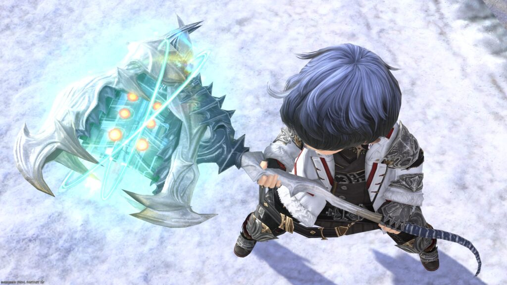 FF14　ミラプリ　光る武器　極ダイヤウェポン捕獲作戦　戦士　斧　アダマンティン・バトルアクス　見た目　発光エフェクト