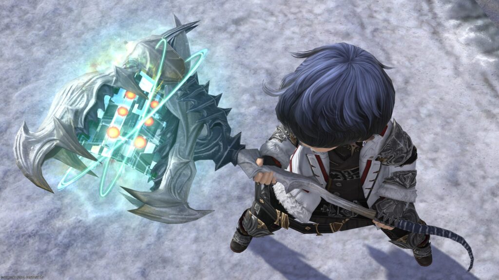 FF14　ミラプリ　光る武器　極ダイヤウェポン捕獲作戦　戦士　斧　アダマンティン・バトルアクス　見た目　発光エフェクト