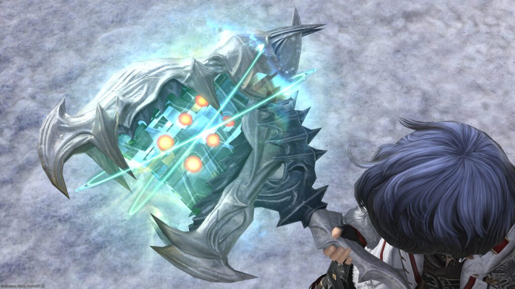 FF14　ミラプリ　光る武器　極ダイヤウェポン捕獲作戦　戦士　斧　アダマンティン・バトルアクス　見た目　発光エフェクト