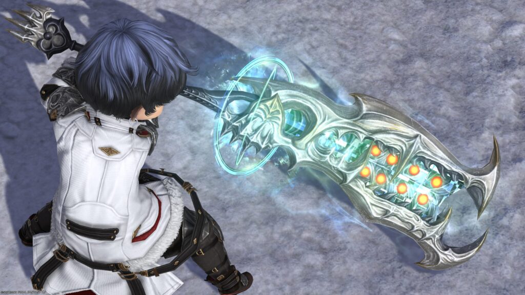 FF14　ミラプリ　光る武器　極ダイヤウェポン捕獲作戦　暗黒騎士　両手剣　アダマンティン・ディバイダー　見た目　発光エフェクト