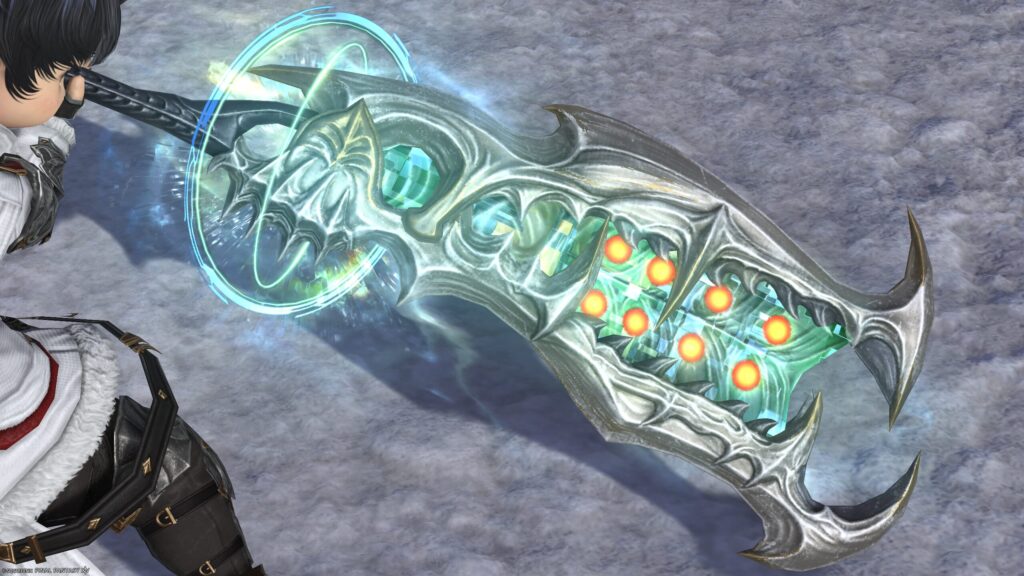 FF14　ミラプリ　光る武器　極ダイヤウェポン捕獲作戦　暗黒騎士　両手剣　アダマンティン・ディバイダー　見た目　発光エフェクト