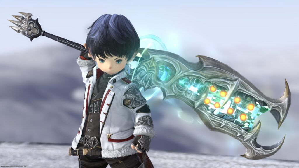 FF14　ミラプリ　光る武器　極ダイヤウェポン捕獲作戦　暗黒騎士　両手剣　アダマンティン・ディバイダー　見た目　発光エフェクト