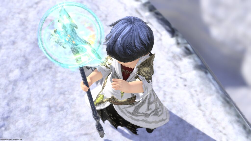 FF14　ミラプリ　光る武器　極ダイヤウェポン捕獲作戦　白魔導士　杖　アダマンティン・ケーン　見た目　発光エフェクト