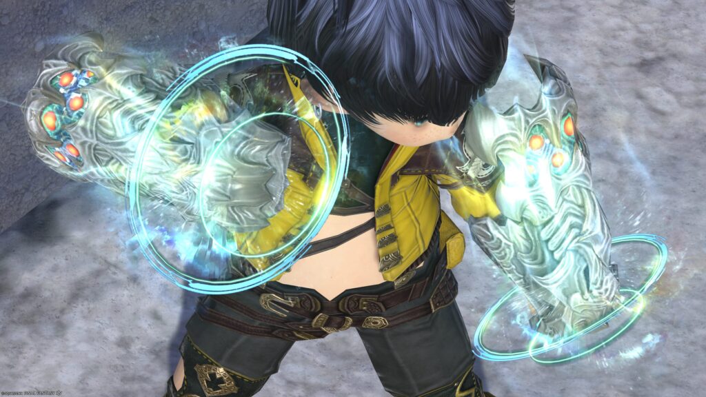 FF14　ミラプリ　光る武器　極ダイヤウェポン捕獲作戦　モンク　格闘武器　アダマンティン・ナックル　見た目　発光エフェクト