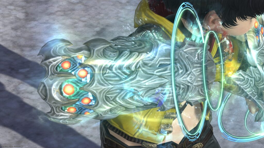 FF14　ミラプリ　光る武器　極ダイヤウェポン捕獲作戦　モンク　格闘武器　アダマンティン・ナックル　見た目　発光エフェクト