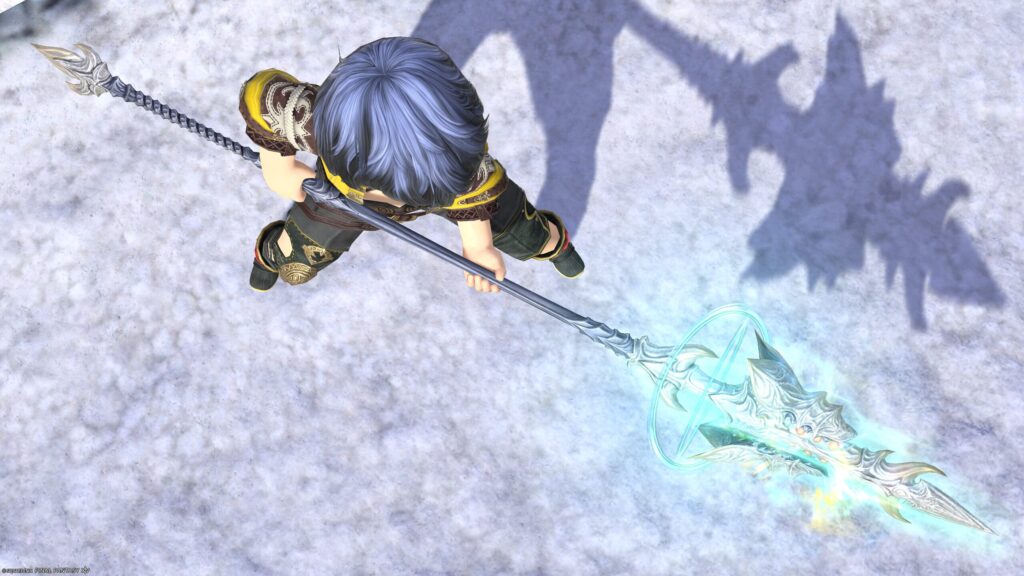 FF14　ミラプリ　光る武器　極ダイヤウェポン捕獲作戦　竜騎士　槍　アダマンティン・パルチザン　見た目　発光エフェクト