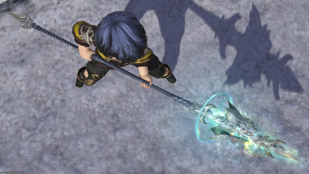 FF14　ミラプリ　光る武器　極ダイヤウェポン捕獲作戦　竜騎士　槍　アダマンティン・パルチザン　見た目　発光エフェクト