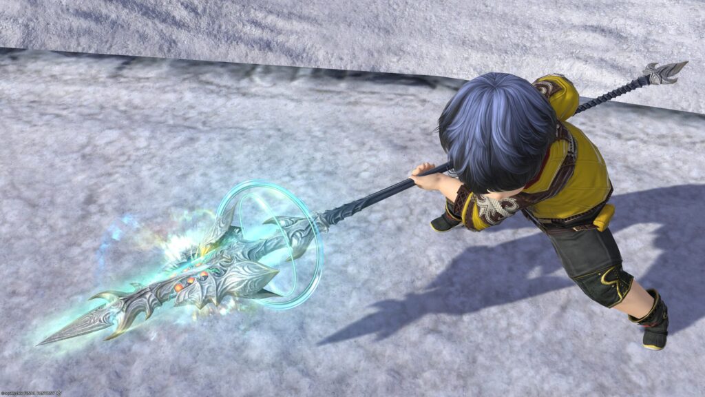 FF14　ミラプリ　光る武器　極ダイヤウェポン捕獲作戦　竜騎士　槍　アダマンティン・パルチザン　見た目　発光エフェクト