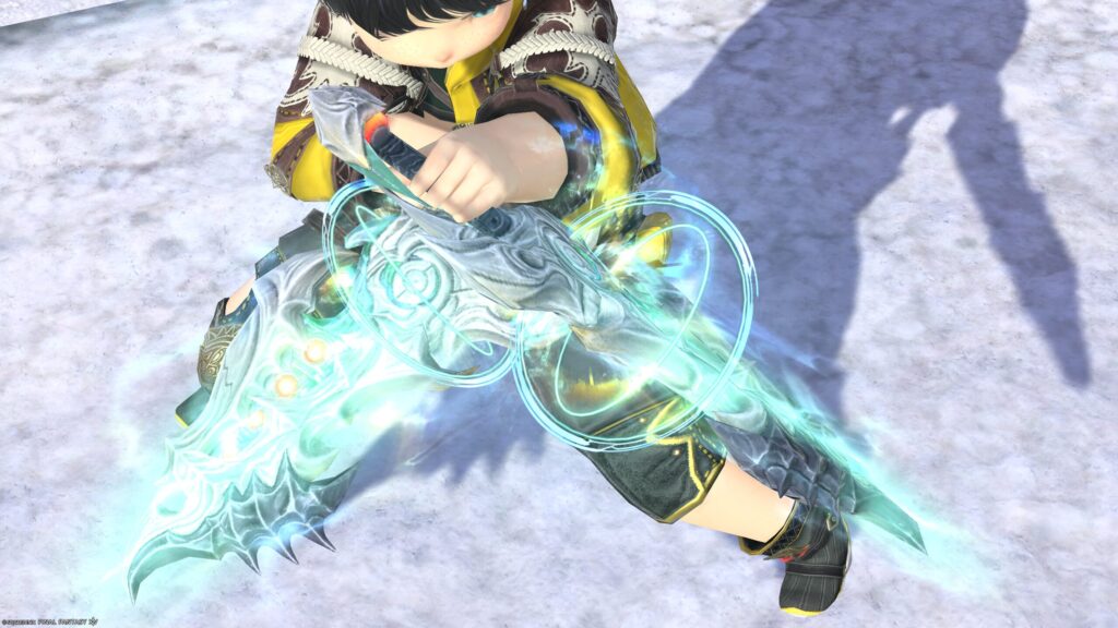 FF14　ミラプリ　光る武器　極ダイヤウェポン捕獲作戦　忍者　ナイフ　アダマンティン・クリーバー　見た目　発光エフェクト