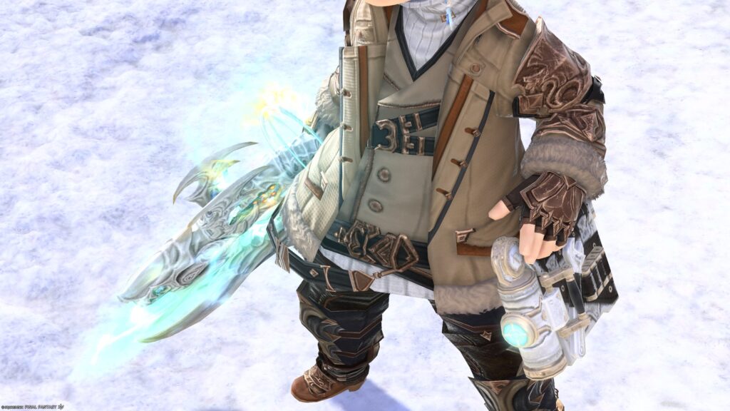 FF14 ミラプリ 光る武器 極ダイヤウェポン捕獲作戦 機工士 銃 アダマンティン・ハンドガン 見た目 発光エフェクト