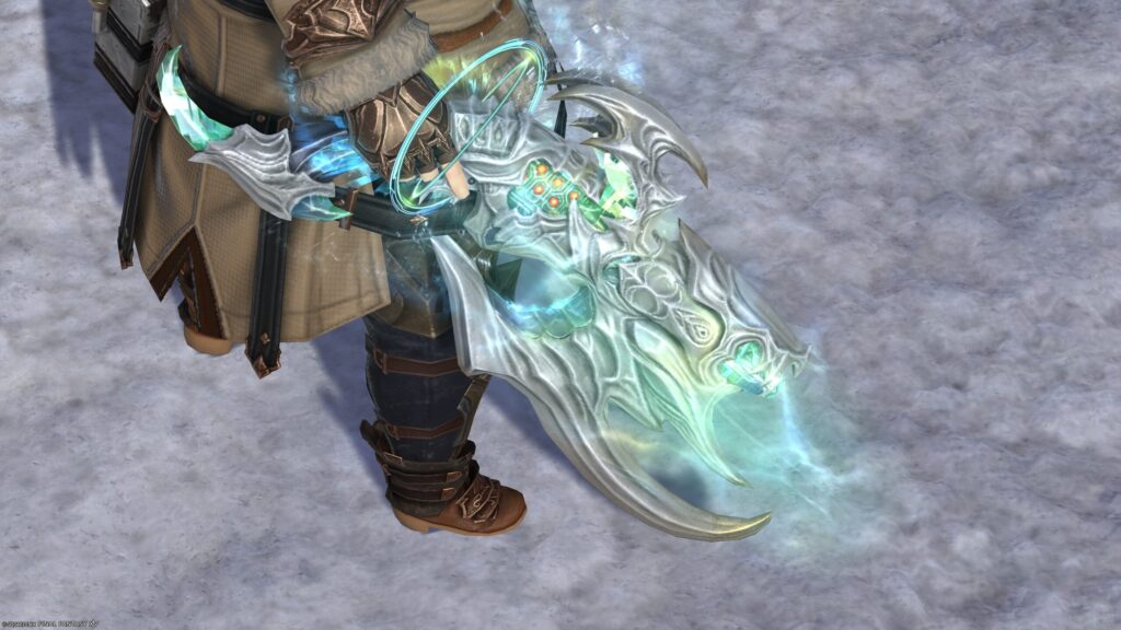 FF14 ミラプリ 光る武器 極ダイヤウェポン捕獲作戦 機工士 銃 アダマンティン・ハンドガン 見た目 発光エフェクト