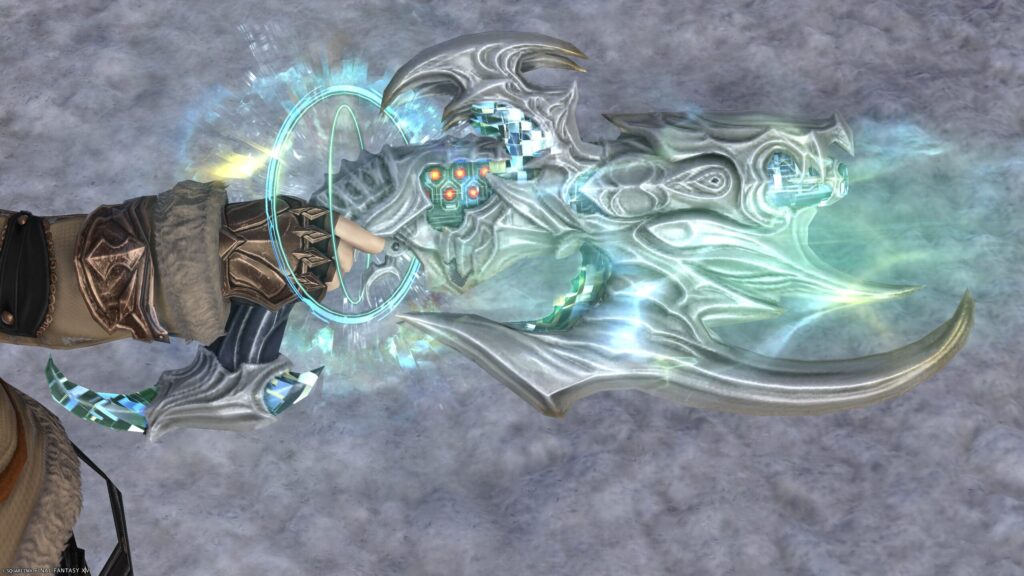 FF14 ミラプリ 光る武器 極ダイヤウェポン捕獲作戦 機工士 銃 アダマンティン・ハンドガン 見た目 発光エフェクト