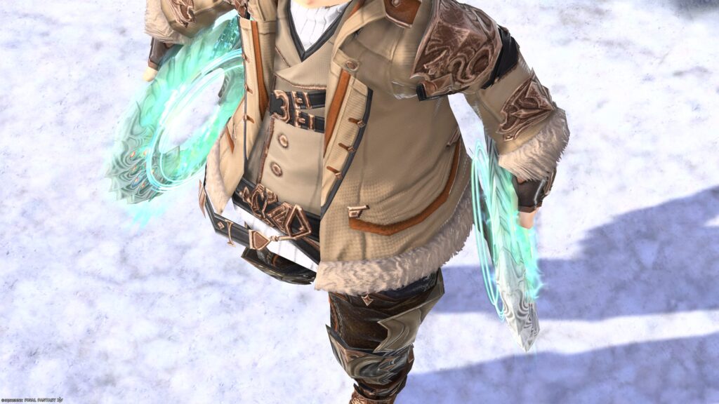 FF14　ミラプリ　光る武器　極ダイヤウェポン捕獲作戦　踊り子　投擲武器　アダマンティン・チャクラム　見た目　発光エフェクト