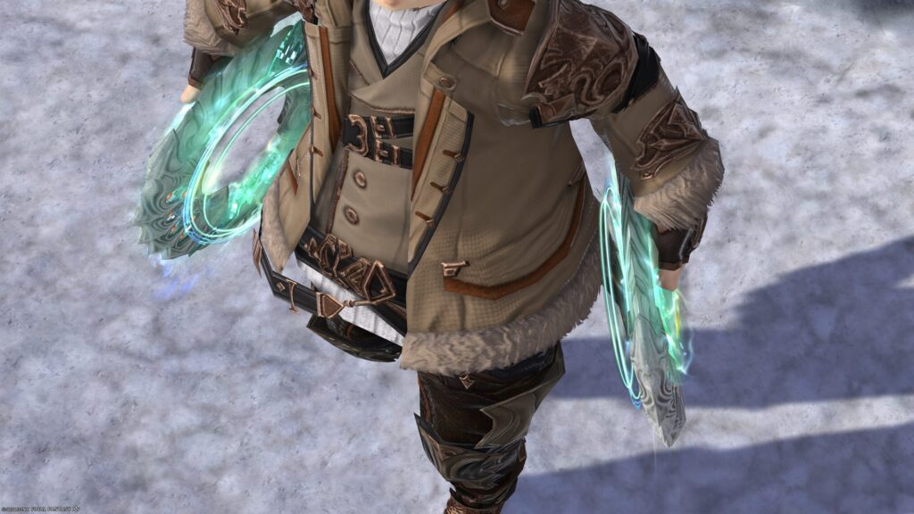 FF14　ミラプリ　光る武器　極ダイヤウェポン捕獲作戦　踊り子　投擲武器　アダマンティン・チャクラム　見た目　発光エフェクト