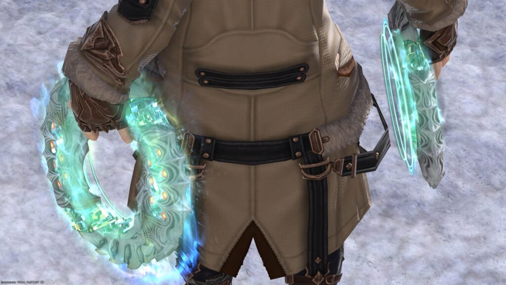 FF14　ミラプリ　光る武器　極ダイヤウェポン捕獲作戦　踊り子　投擲武器　アダマンティン・チャクラム　見た目　発光エフェクト