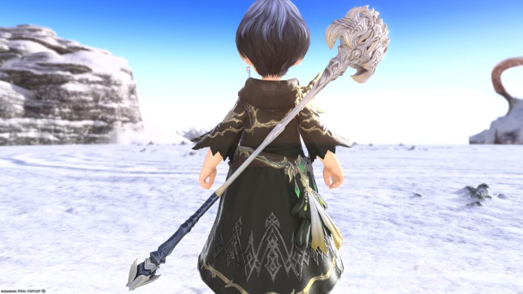 FF14　ミラプリ　光る武器　極ダイヤウェポン捕獲作戦　黒魔導士　杖　アダマンティン・ロッド　見た目