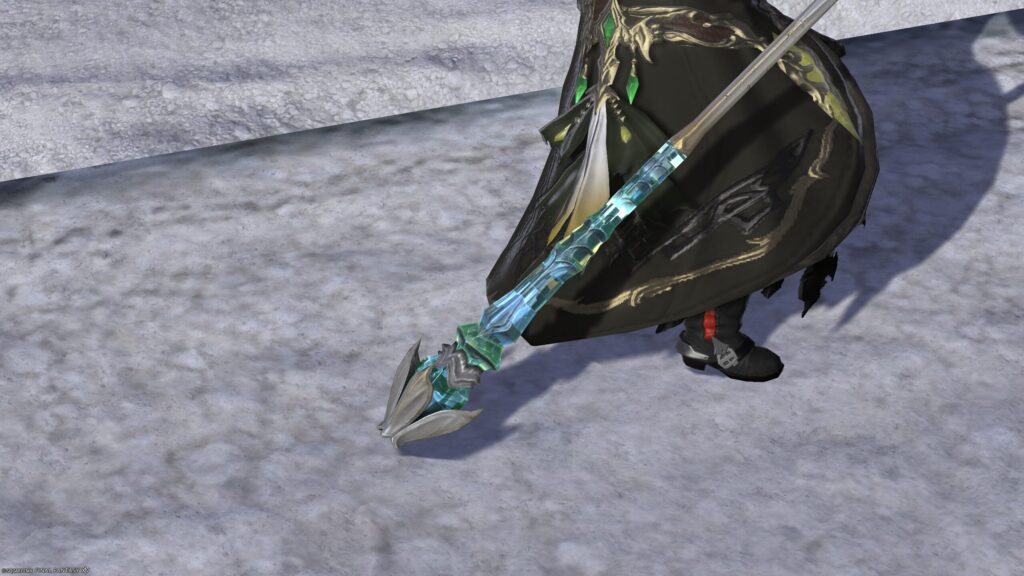 FF14　ミラプリ　光る武器　極ダイヤウェポン捕獲作戦　黒魔導士　杖　アダマンティン・ロッド　見た目　発光エフェクト